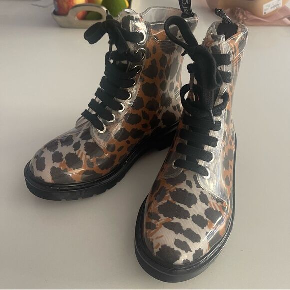 Sergio Rossi Women's Winter Jelly Rain Boot Leopard NWOB Size 37 - Picture 12 of 12